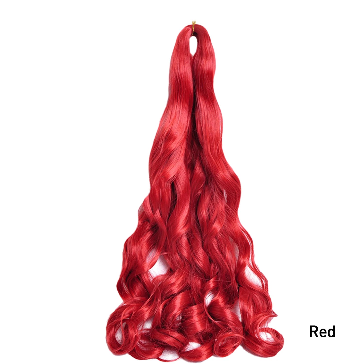 French Curly Crochet Braiding Hair Synthetic Loose Wave Ombre Braids Hair for Women Spiral Curls Pre Stretched Hair Extensions