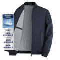 Premium Anti Wrinkle Waterproof Men Blazer Jacket Middle Aged Windbreaker Baseball Collar Business Casual Lightweight Coats