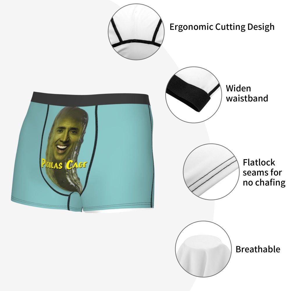 Custom Nicolas Cage Boxer Shorts For Homme 3D Printed Male Nic And His Girls Underwear Panties Briefs Breathbale Underpants