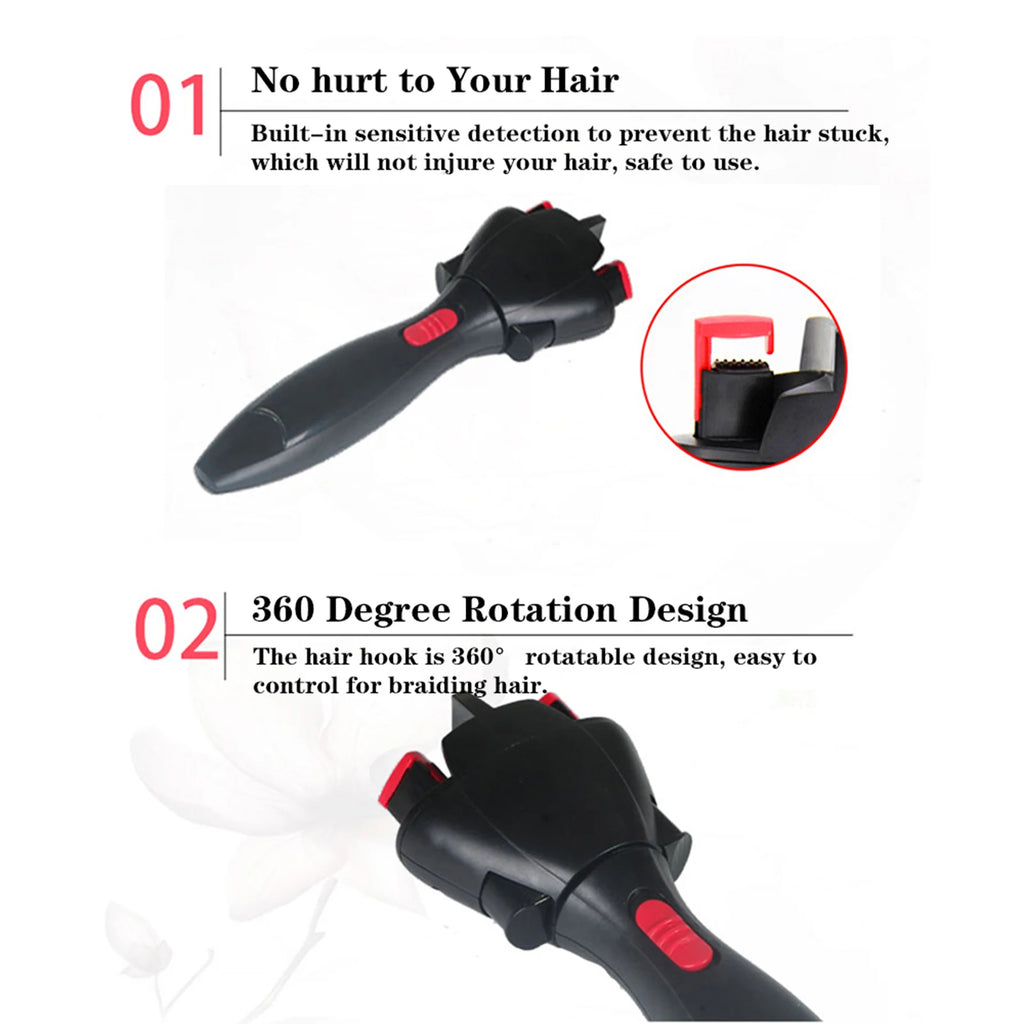 Quick Braid Tool Hair Styling Tool Hair Braider Electric Hair Braider Plait Automatic Twist Braider Styling Braiding Machine
