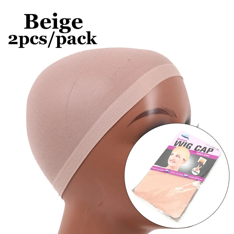 Durable Stokcing Wig Cap Under My Wigs 20Pieces Stocking Cap Skin Tone Black Brown Nude Color Wigs Installing Bald Cap