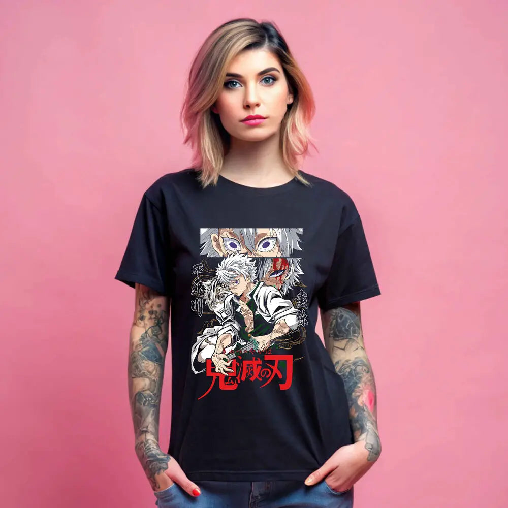 Sanemi Shinazugawa T-shirt wind hashira Demon Slayer Horror anime Gift shirt 310