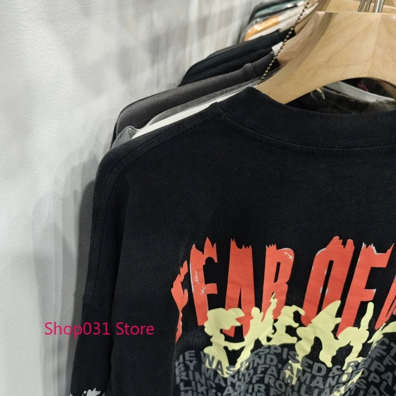 R123 Long Sleeve T Shirt Vintage Washed 100% Cotton Loose Fit Casual Mens Pullover  oversized t shirt