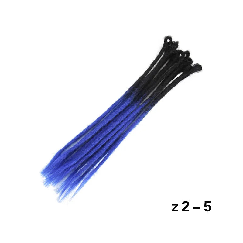 Dreadlocks Extensions Thin 0.7cm Width Synthetic Crochet Braids Hair Dreads Fake Hair Ombre Mint Green Reggae Hip Hop Style Pink