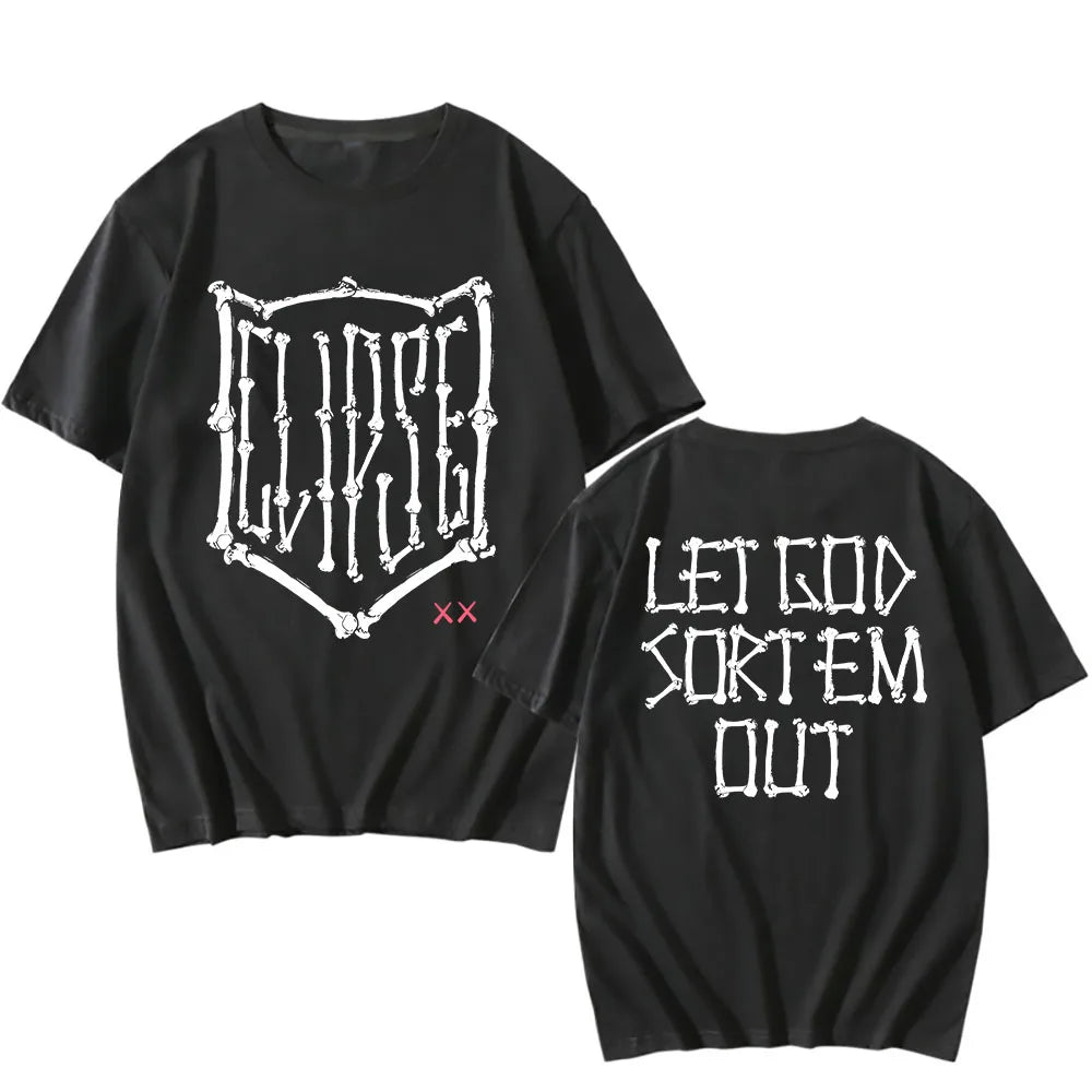 Let God Sort Em Out T-shirt Clipse Hip Hop Group Printing Tshirts Fashion Unisex Streetwear Summer Short Sleeve Men T Shirt Male