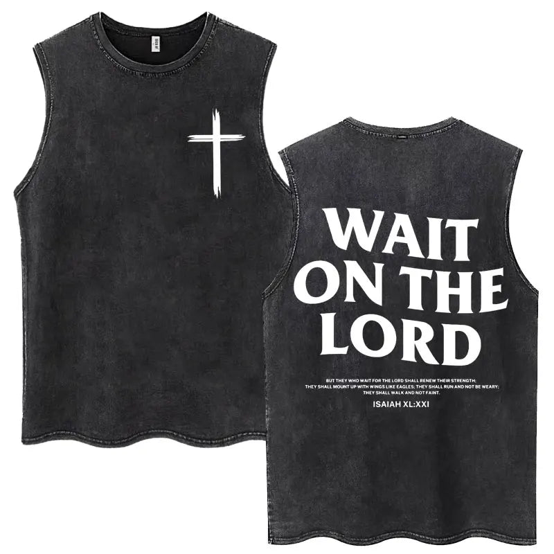 Christian Jesus Church Vintage Washed Tank Tops Bible Verse God Loves You Sleeveless T-shirt Men Women Cotton Loose Y2k T Shirts