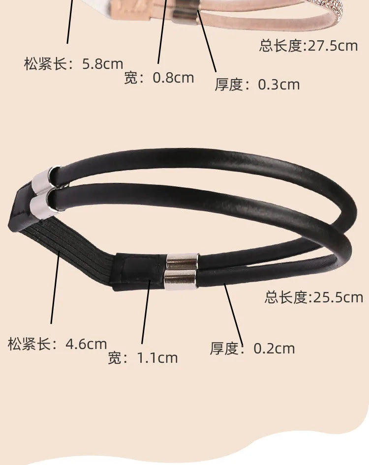 High Heels Shoes Band Anti-loose for Women Diamond Shoelaces Anti-drop Heel Straps Belt Drill Elastic Fixing Rhinestone Belts