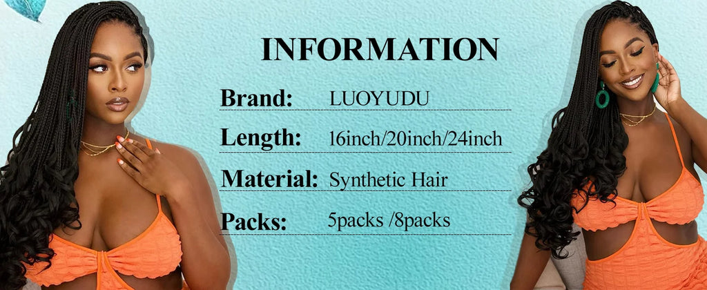 French Curly Crochet Braiding Hair Synthetic Loose Wave Ombre Braids Hair for Women Spiral Curls Pre Stretched Hair Extensions