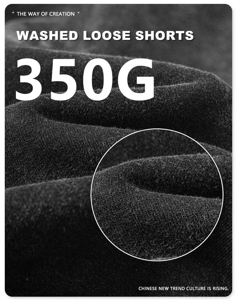 ZODF New 2024 Summer Men Washed Cotton Shorts Unisex Casual Loose 350gsm Comfortable Short Pants Brand Bottoms HY0792
