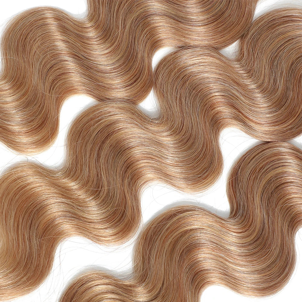 Ombre Color Body Wave Human Hair Bundles with closure Brazilian human hair 1b/4/27 Hair Weave Bundles human Hair Extension 4x4
