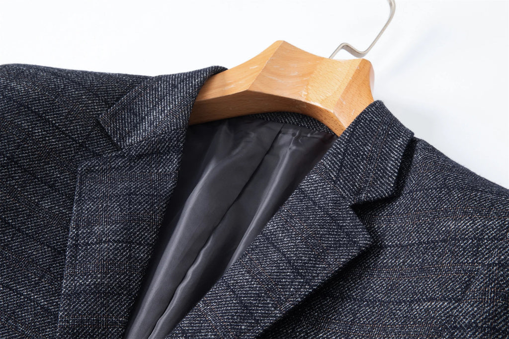 Middle-Aged Men's Business Casual Suit Father's Day Gift Wedding Formal Lightweight Suit Men's 35-60 Years Old Large Size Thin Top Men's Middle-Aged and Elderly Jacket