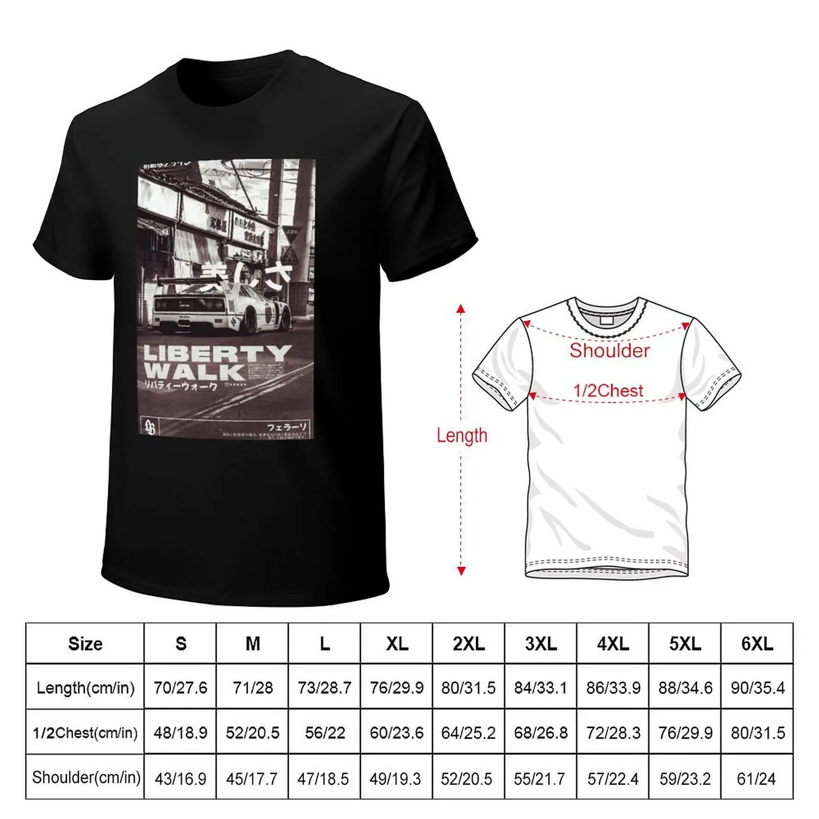 Liberty Walk V.3 T-Shirt graphics Blouse tees t shirt men