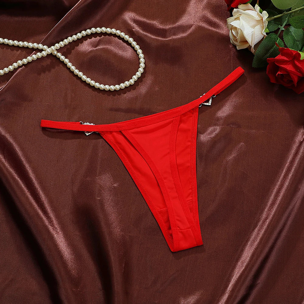 Women's Panties Fashion Heart Decor Sexy Women G-string Breathable Sexy Lingerie Erotic Elegant Female Sexy Lingerie For Women