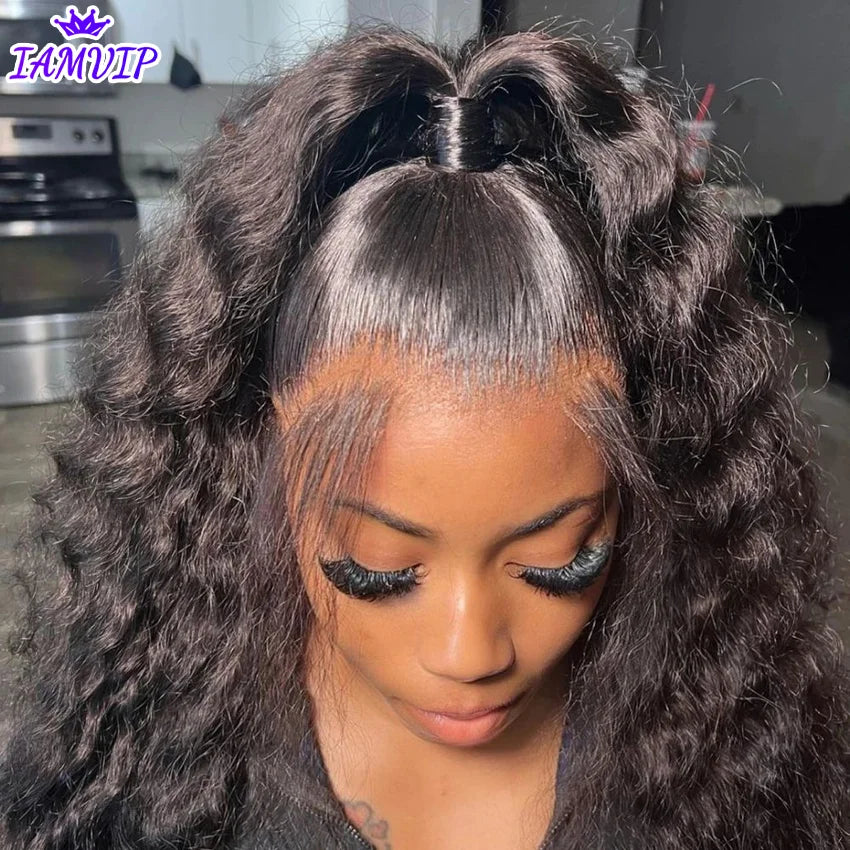 Deep Wave Lace Frontal Wig 13x4/13x6 Hd Lace Frontal Wigs Female Black Human Hair Ready To Wear Human Hair Wigs