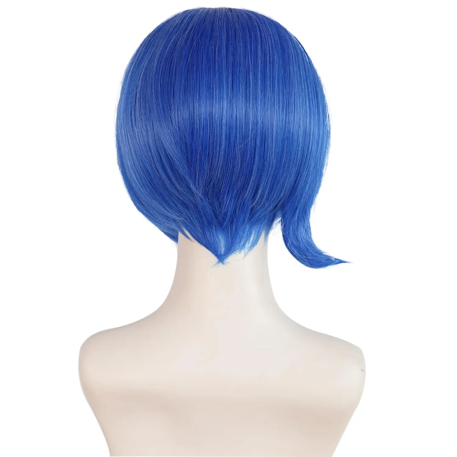 Synthetic Blue Sadness Wig【+Wig Cap+Glasses】Short Blue Bob Wigs Cosplay Wig Women Straight Blue Wig Costume Outfit Halloween