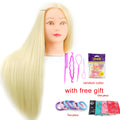 Head Dolls For Hairdressers 65cm Hair Synthetic Mannequin Head Hairstyles Female Mannequin Hairdressing Styling Training Head