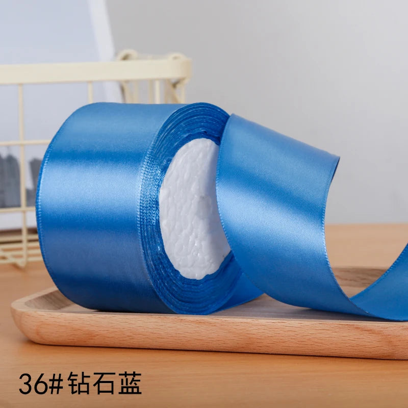 22meters/roll 5cm Silk Satin Ribbons Crafts Bow Handmade DIY Gift Packaging Wrap Party Wedding Decorative Clothing Accessories