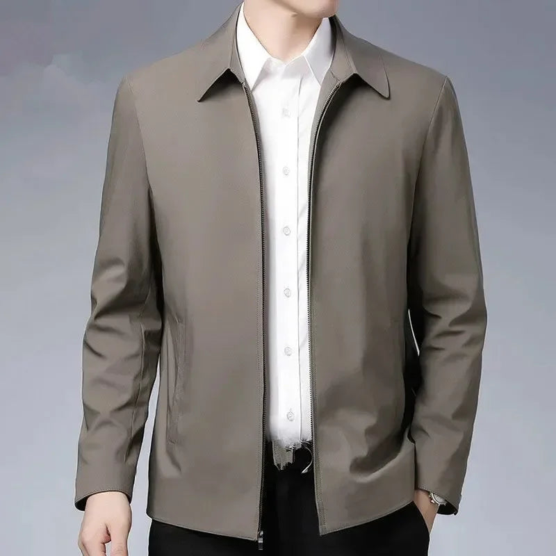 Spring Autumn Men's Turn-down Collar Business Social Blazer Jackets Fashion Office Dress Coats High Quality Casual Men Clothing
