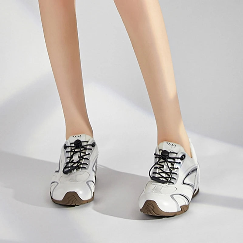 2026 New Women's Flat Sneakers Non-slip Running Women Moral Training Shoes Large-Size Colorblock Casual Skateboard Shoes Female