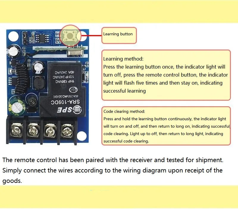 Universal RF433MHz Wireless Learning Code Digital Remote Control Transmitter for Remote Switch 1/2/3/4/6/8/10 Button Small Size