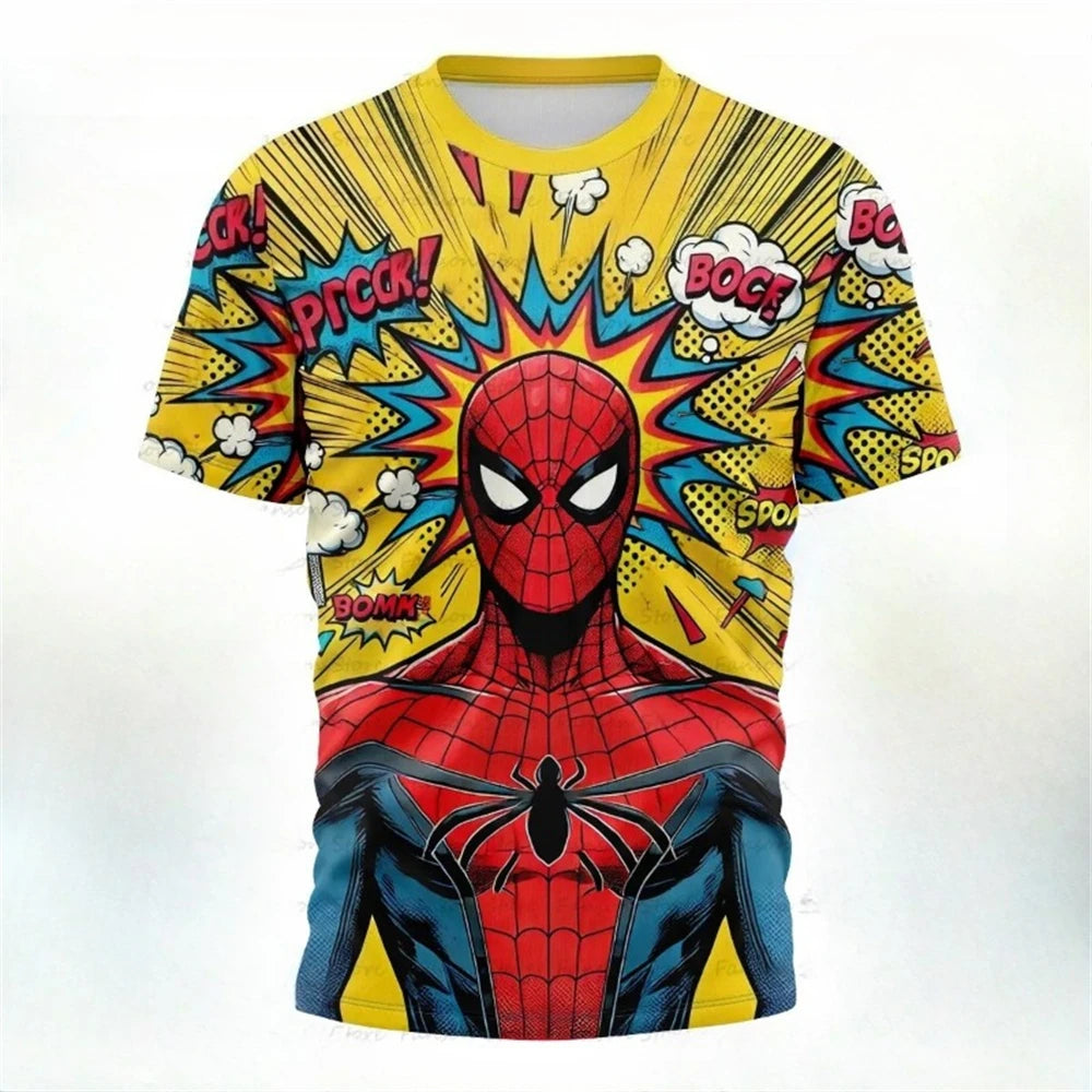 Men Marvel Superhero Spider-Man 3d T-Shirt For Casual Summer Use Quick-Drying Breathable Comfortable Short Sleeve Tops Clothing