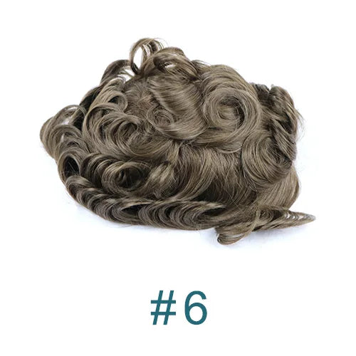 Natural Frontline Dark Brown#2 Black Blonde Super Durable Thin HD Skin PU 1B50 1B80 Grey Men's Toupee 100% Human Hair Wig System