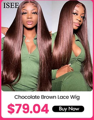 ISEE Hair Wig Colored Lace Front Wigs Malaysian Straight Chocolate Brown Human Hair Reddish Brown Lace Closure Wigs 99j Burgundy