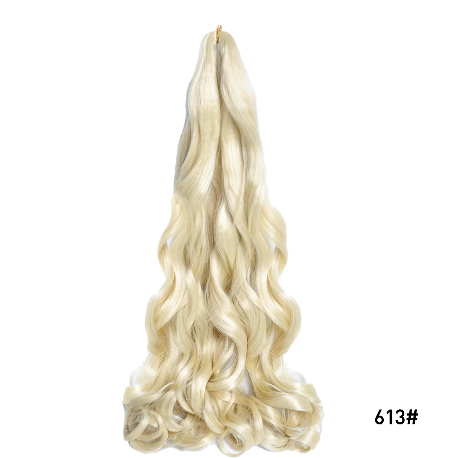 French Curly Crochet Braiding Hair Synthetic Loose Wave Ombre Braids Hair for Women Spiral Curls Pre Stretched Hair Extensions