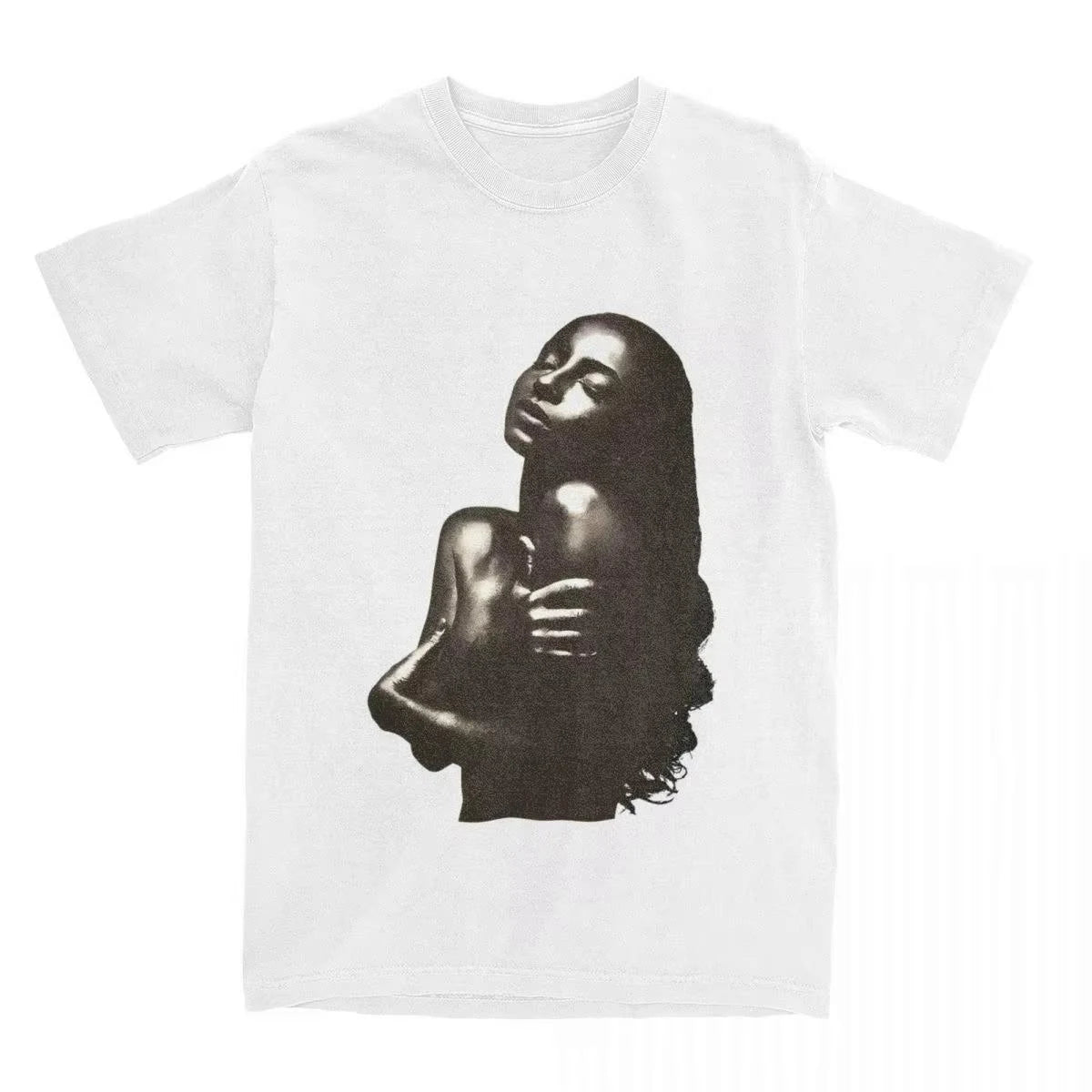 Men T-Shirts S-Sade Adu Singer Vintage 100% Cotton Tee Shirt Short Sleeve T Shirt Crewneck Clothes Plus Size
