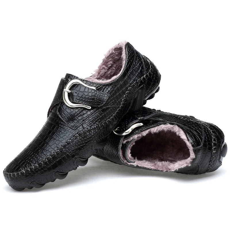 Crocodile Skin Loafer Shoes Men Genuine Leather Slip-on Moccasins Handmade Male Outdoor Casual Shoes Drive Walk Luxury Leisure