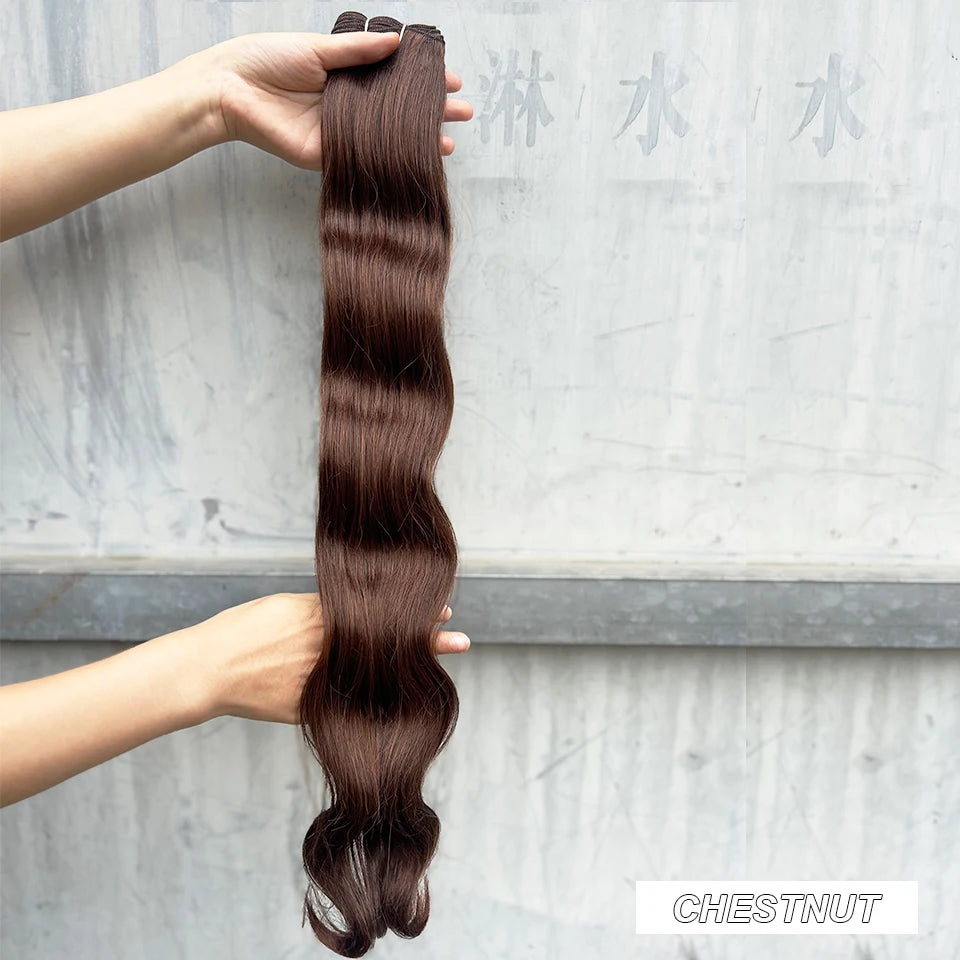 30Inches 200grams Orange Light Brown 12# M888# Body Wave Hair Weave Bundles Blond 27/613 White High Temperature Synthetic Hair