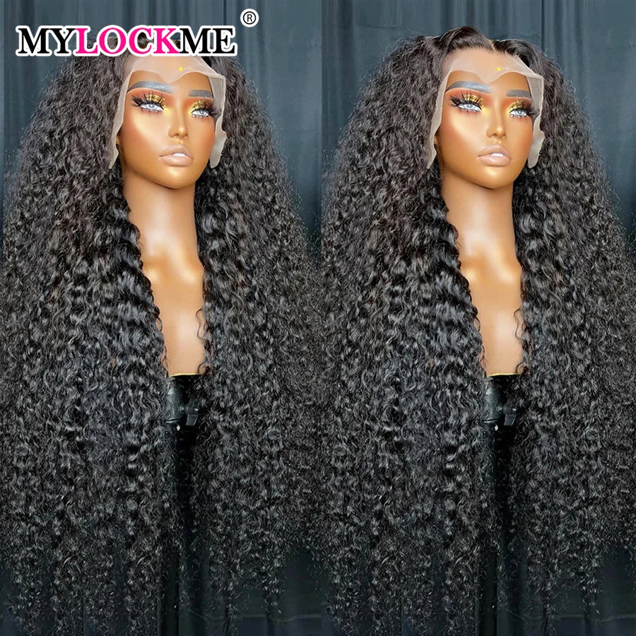 Curly Lace Front Wig Human Hair 13x4 13x6 Deep Wave Lace Frontal Wig 6x4 5x5 Glueless Transparent Pre Cut Lace Wigs 210 Density