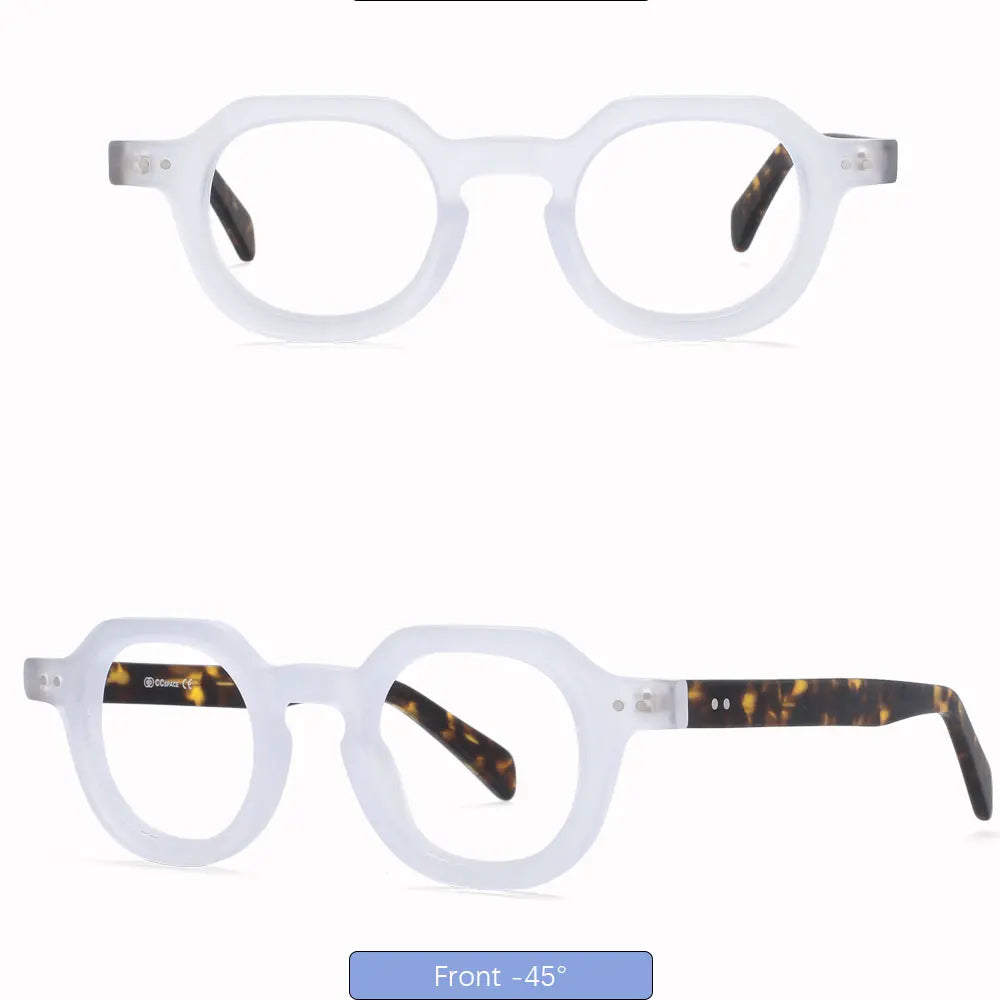 R49875 Vintage Women Reading Eyeglass Acetate Glasses Frames Men Fashion Presbyopic Dioptric +50 +100 +300