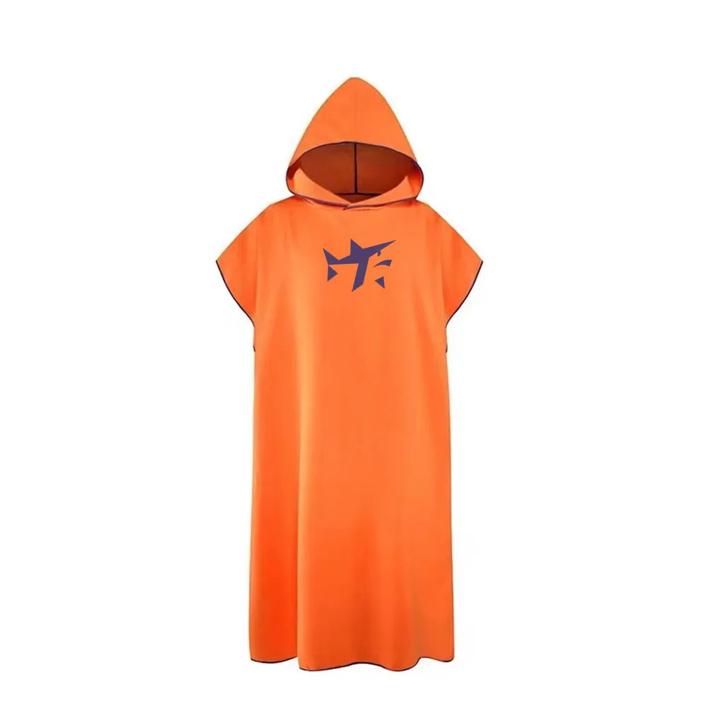 Quick-drying Changing Robe Quick Dry Bathrobe Hooded Absorbent Bath Towel Swimming & Fitness Super Absorbent Bathrobe