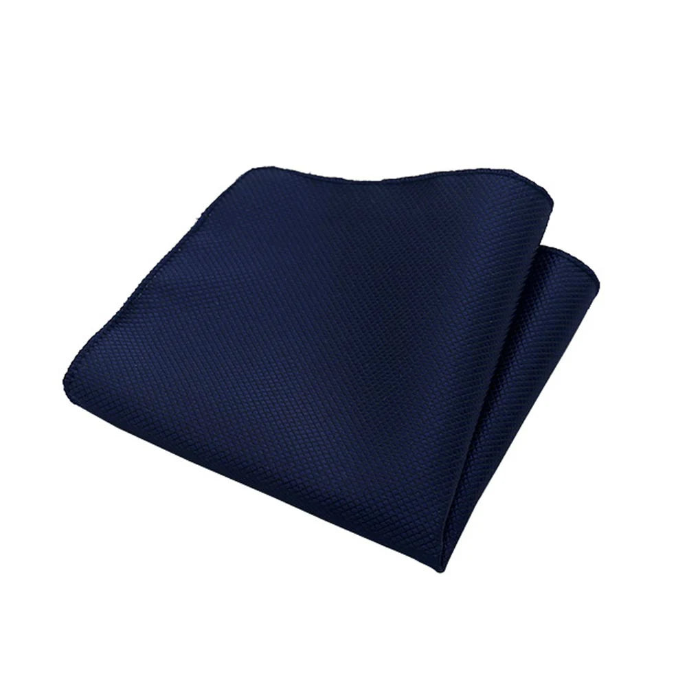HUISHI Men's Hanky Jacquard Handkerchief Solid Plain Suits Pocket Square For Men Wedding Business Party Kanky Pocket Gifts