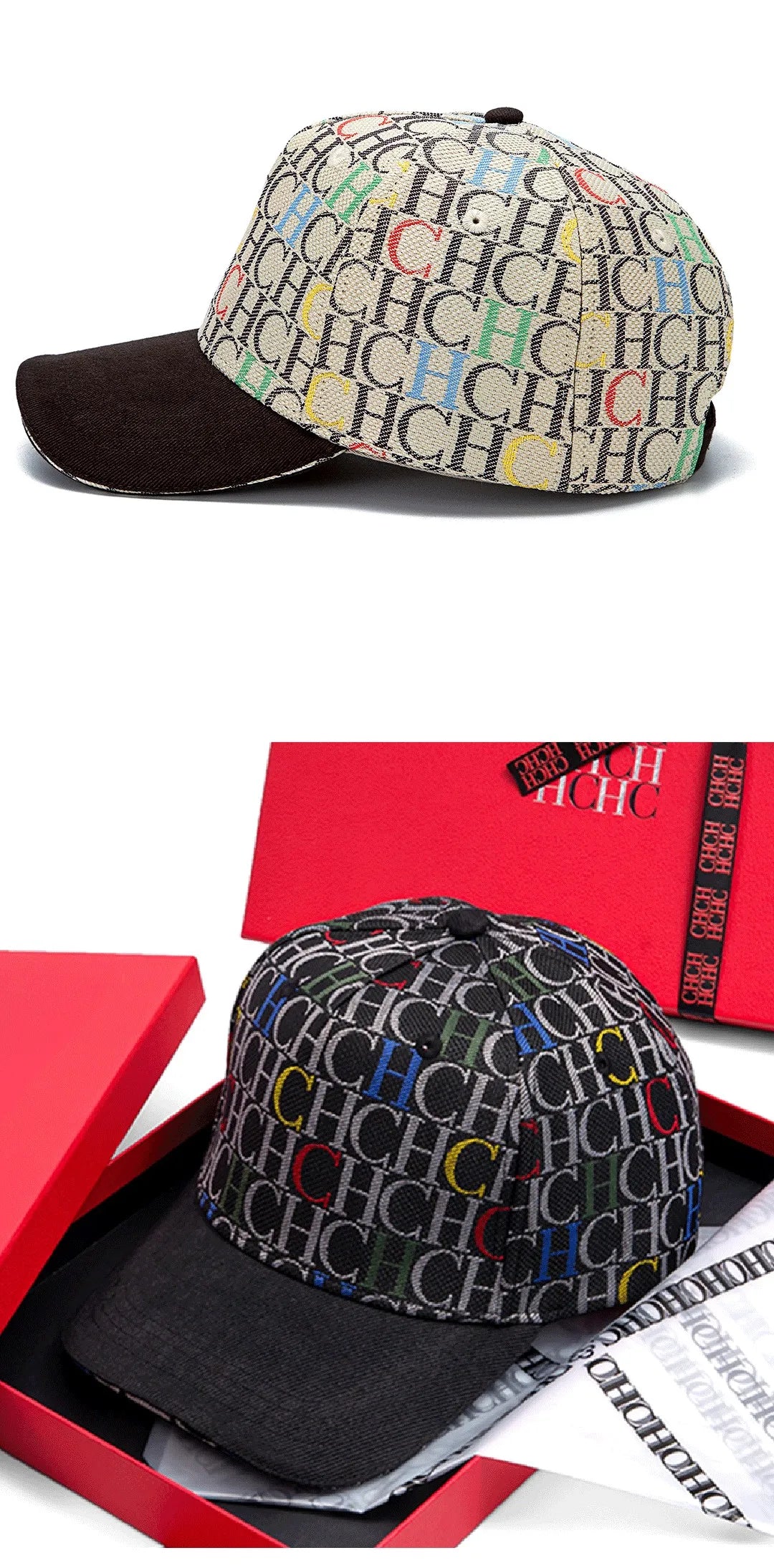 CH Unisex Fashion Trend High Quality Letters Printed Design Niche Brands Fashion Casual Baseball Cap Cap