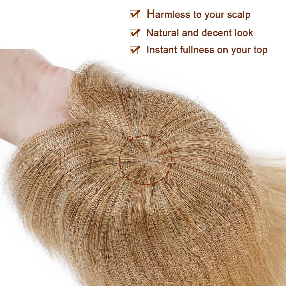Rich Choices Women Topper 8.5x8.5cm Hair Toppers Natural Hair Clip In Wigs 100% Human Hair For Women Hairpiece