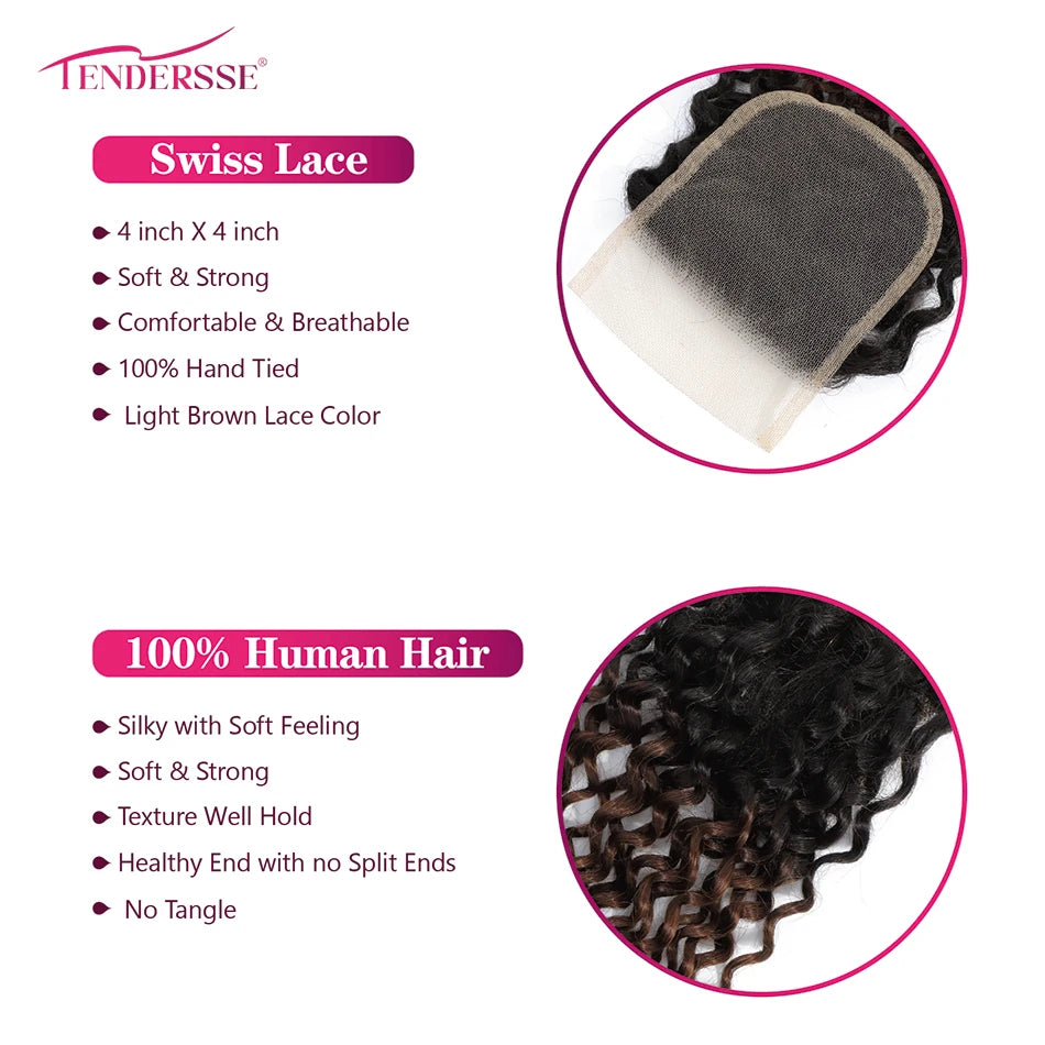 10A Mongolian Afro Kinky Curly Human Hair 2/3 Bundles with 4x4 Lace Closure 100% Unprocessed Virgin Kinky Curly Human Hair Weave