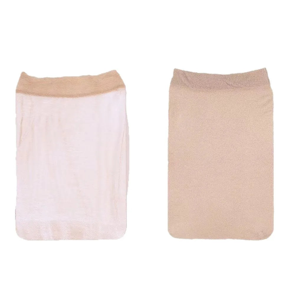 Invisible HD Hair Wig Cap-Soft Breathable Elastic Ultra-thin Stretchy Stocking Cap Beige Skinlike Color for All Sizes,Secure Fit