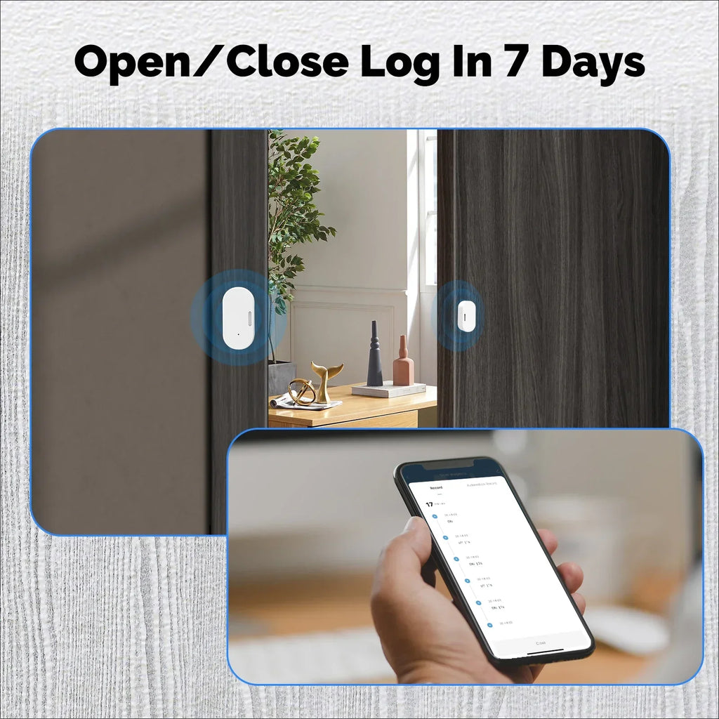 MOES Tuya ZigBee Wireless Smart Door Window Sensor Open Close Detector Light Sensing APP Notification Smart Life Home Security