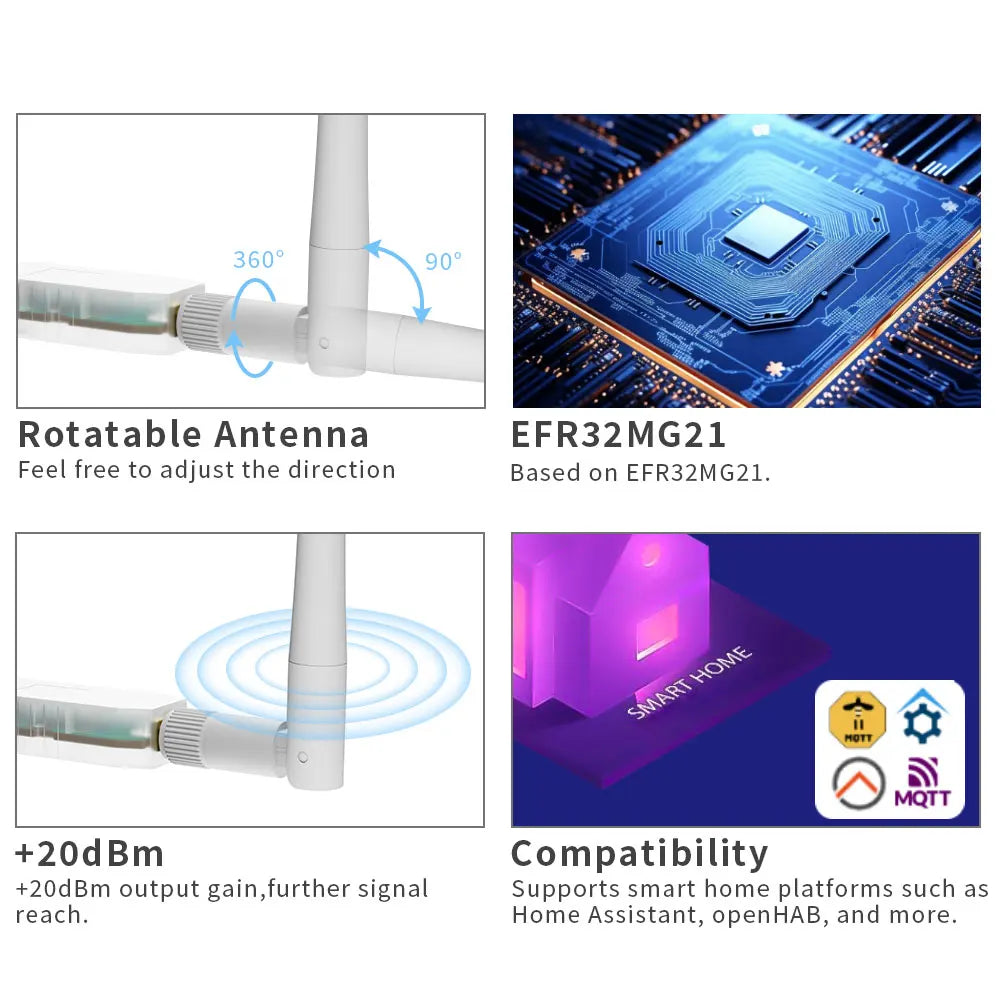 SMLIGHT SLZB-07/07p7/MG24/07p10 Zigbee 3.0 Smallest Thread/Matter USB Adapter Works With Zigbee2MQTT, Home Assistant, ZHA