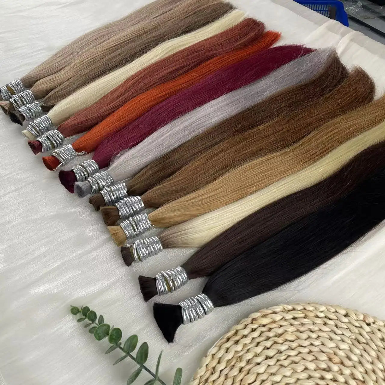 613 Striaght Human Hair No Weft 100% Virgin Bundles Highlight Original Bulk Extensions Russian Natural Unprocessed Blonde hair