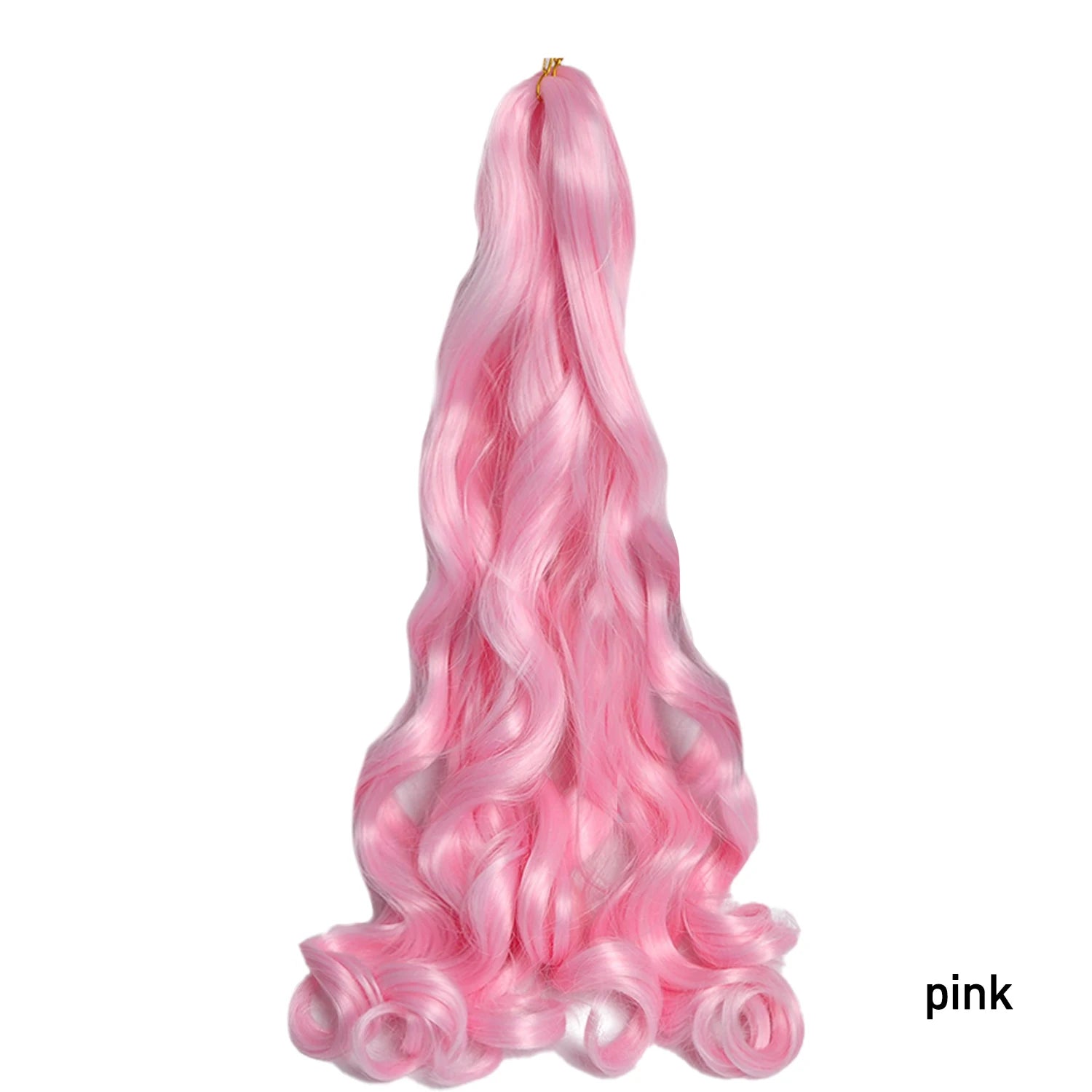 French Curly Crochet Braiding Hair Synthetic Loose Wave Ombre Braids Hair for Women Spiral Curls Pre Stretched Hair Extensions