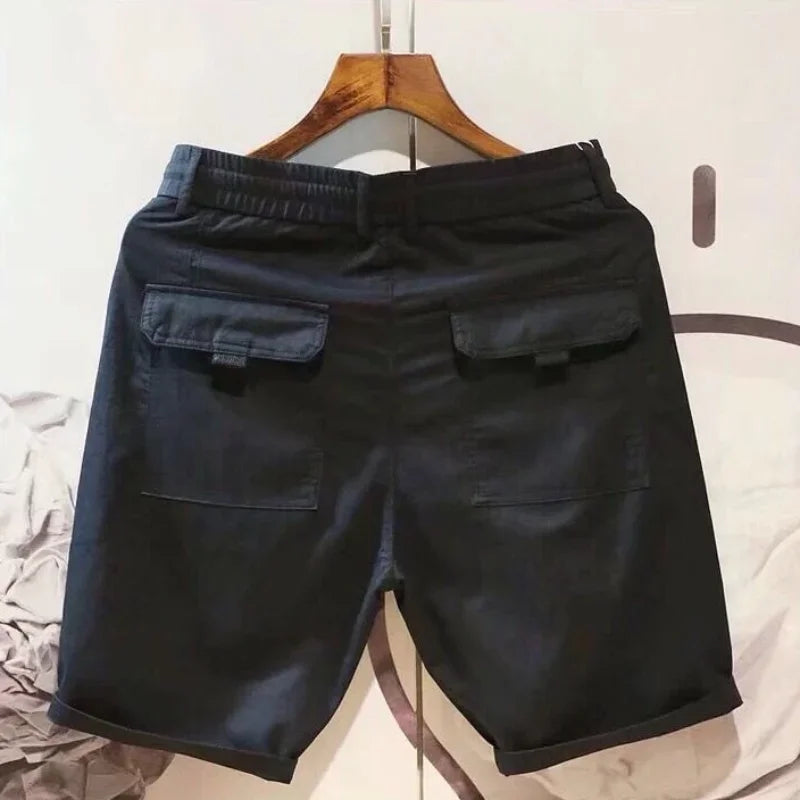 Men's Shorts Sports Beige Cargo Roll Up Male Short Pants Drawstring Korean Style Baggy with Ice Loose Xxl Designer Summer Xl
