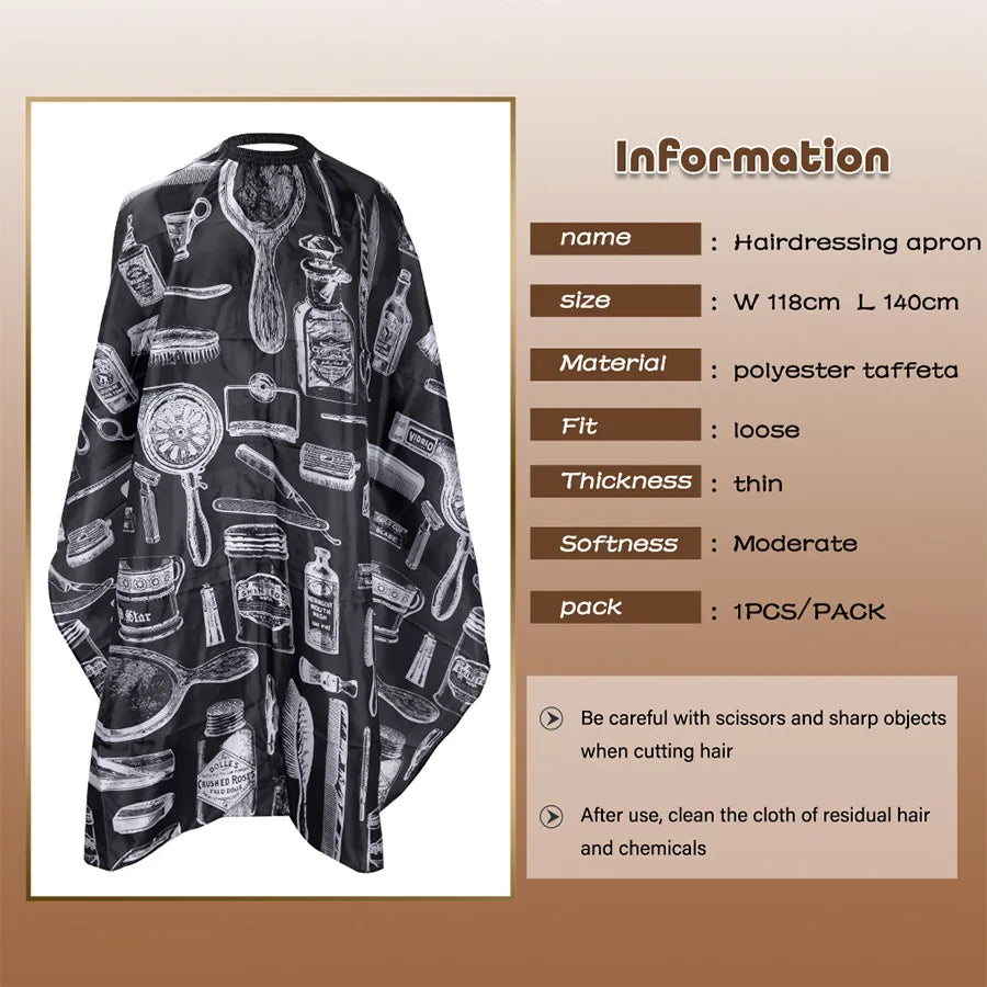 Leeons Barber Cape With Adjustable Snap Closure Waterproof Hair Cutting Salon Cape For Unisex Salon Gown Apron For Hairstylists