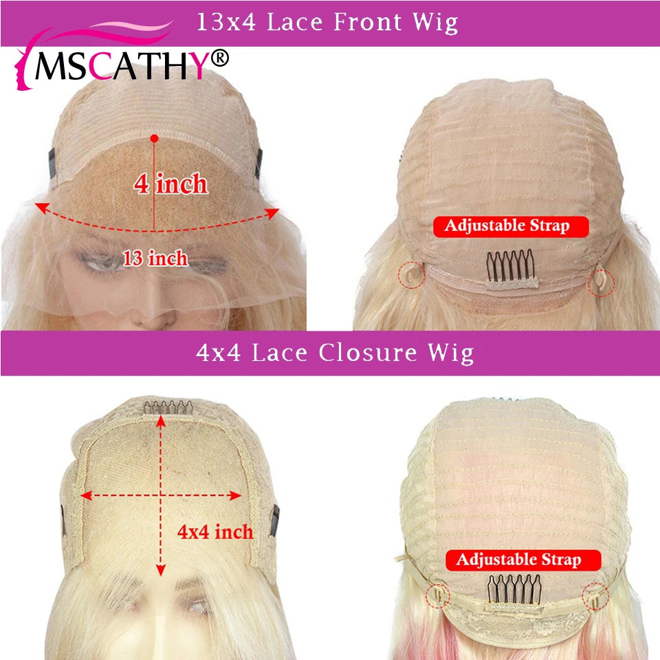 250% Glueless Ash Blonde Colored Ombre Human Hair Wigs For Women 13x4 Transparent Lace Frontal Wig Straight 13x6 Wigs Preplucked