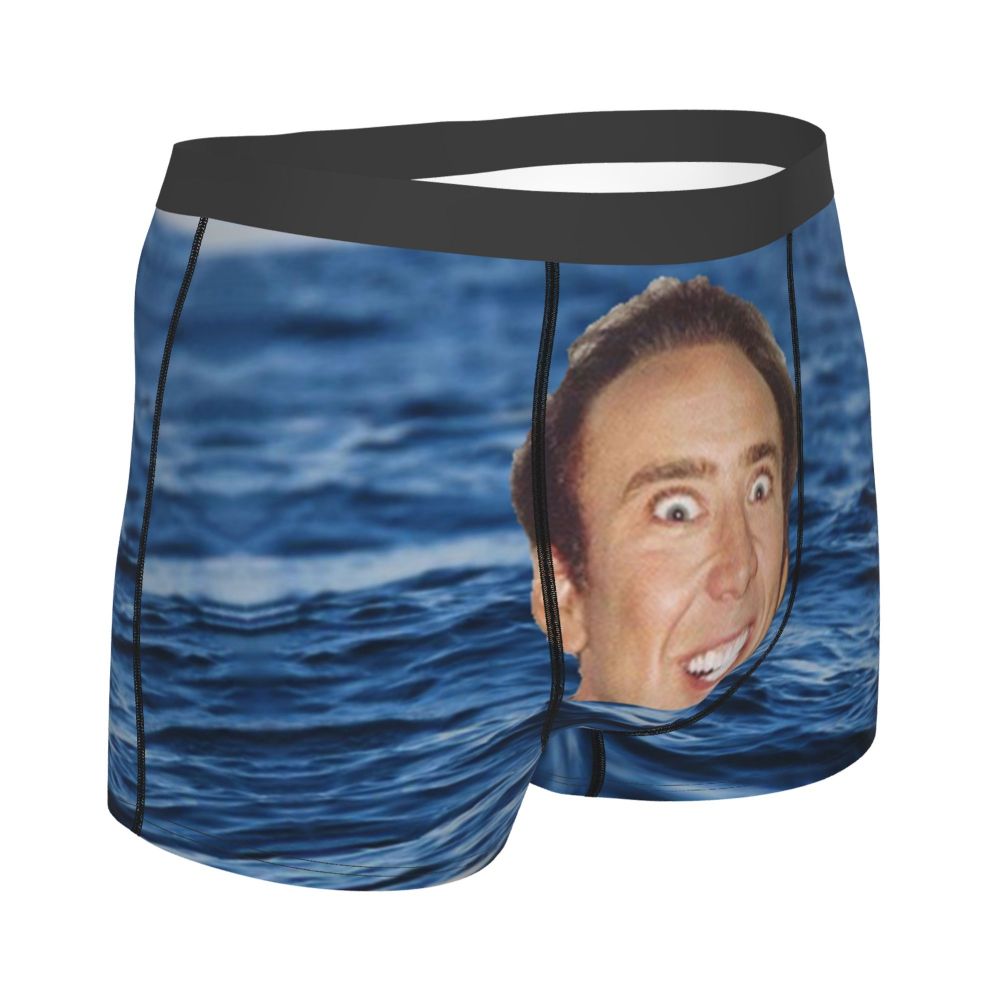 Custom Nicolas Cage Boxer Shorts For Homme 3D Printed Male Nic And His Girls Underwear Panties Briefs Breathbale Underpants