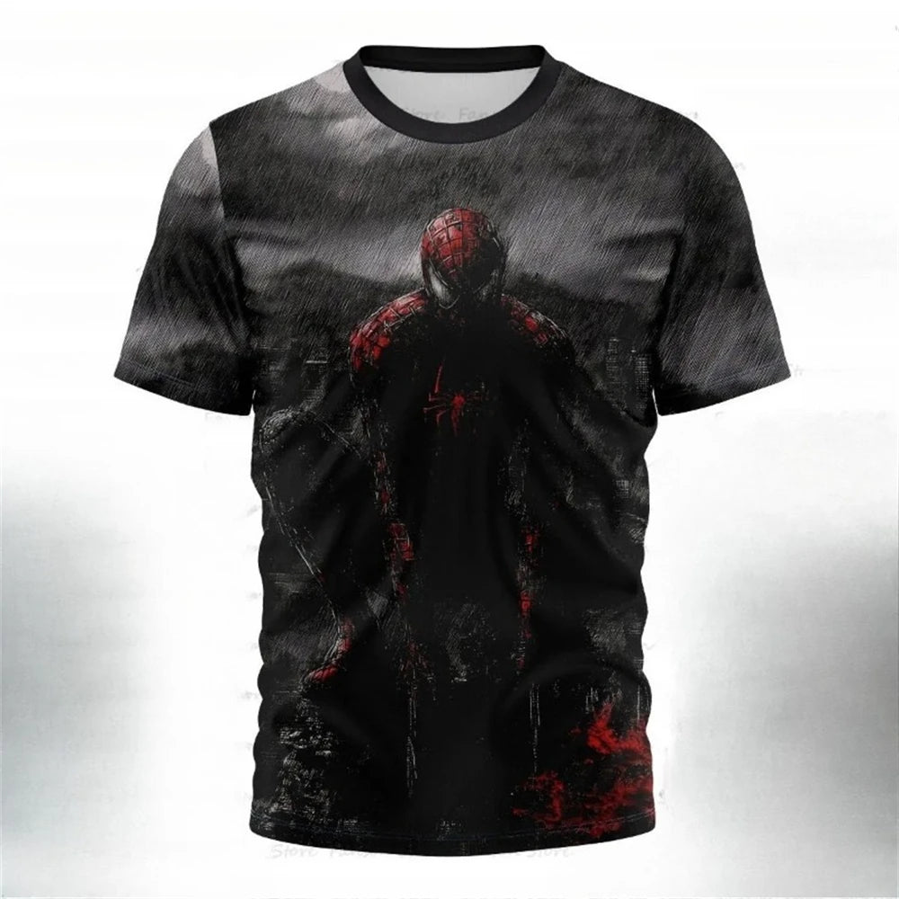 Men Marvel Superhero Spider-Man 3d T-Shirt For Casual Summer Use Quick-Drying Breathable Comfortable Short Sleeve Tops Clothing
