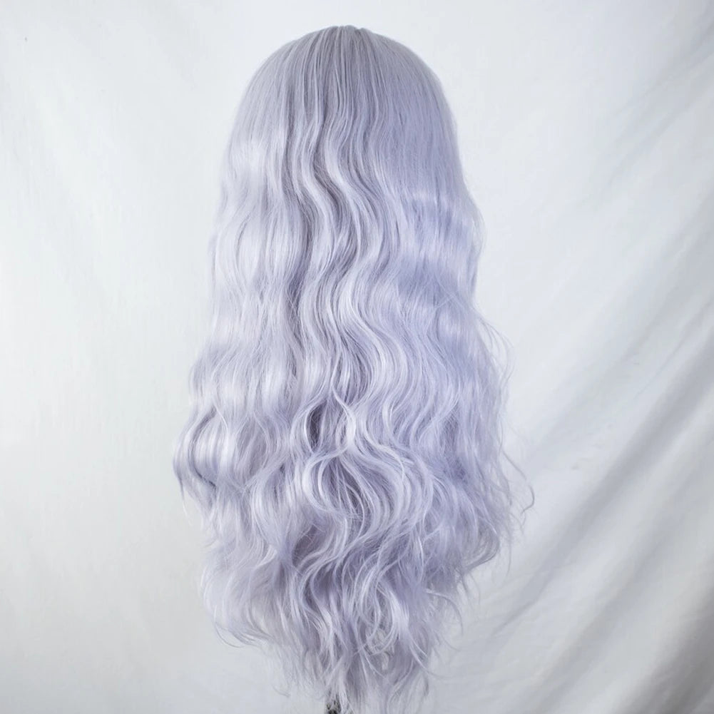 AIMEYA Water Wave Synthetic Lace Wig Natural Looking Lace Front Wigs for Women Free Part Cosplay Party Wig Heat Resistant Wigs