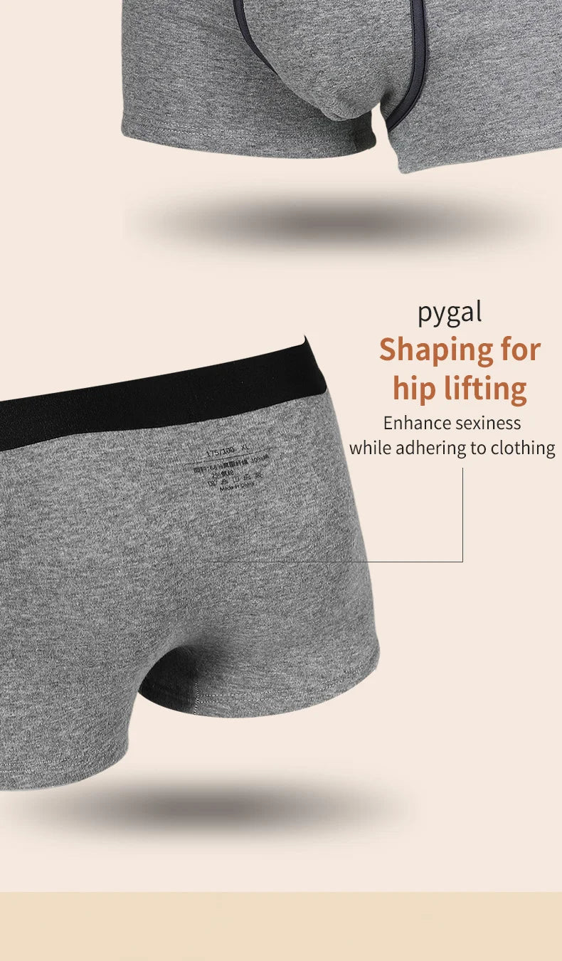 Thermal Underwear Men's Velvet Thickeneded Men's Boxer Briefs Autumn and Winter Cold-Proof Shorts Boys' Sports Boxer Briefs